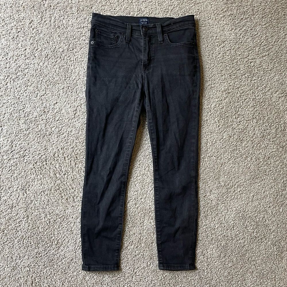 J. Crew High Rise Skinny Black Jeans